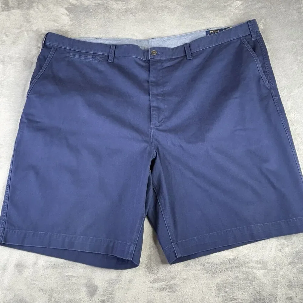 Polo Ralph Lauren Shorts Men's‎ 50 Big Blue Chino Cotton Twill Classic Fit